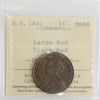 1891 Large Bud Nova Scotia 1-cent ICCS Certified MS60 Trace Red