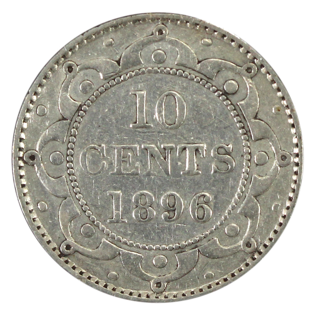 1896 Newfoundland 10-cents VF-EF (VF-30) $
