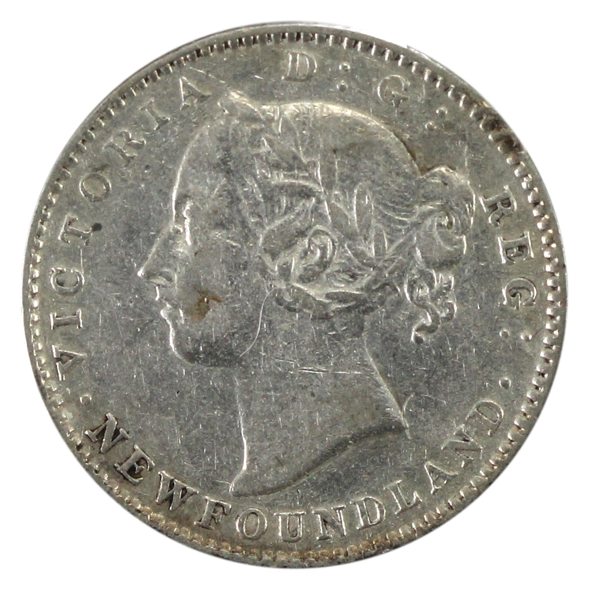 1896 Newfoundland 10-cents VF-EF (VF-30) $