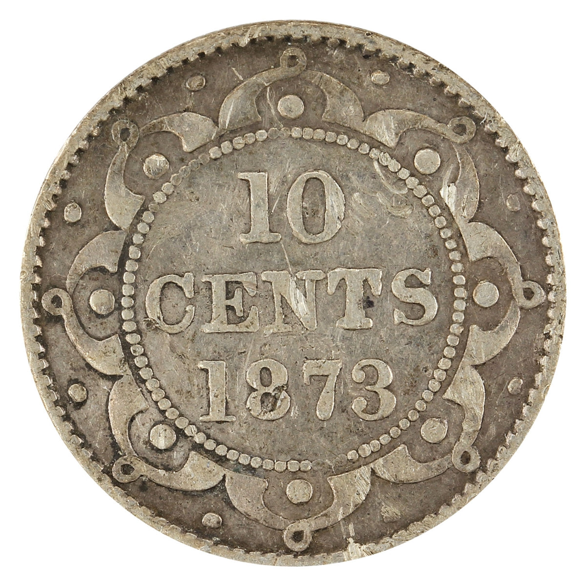 1873 Newfoundland 10-cents VG-F (VG-10) $