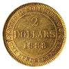 1888 Newfoundland Obv. 3 Gold $2 EF-AU (EF45) $