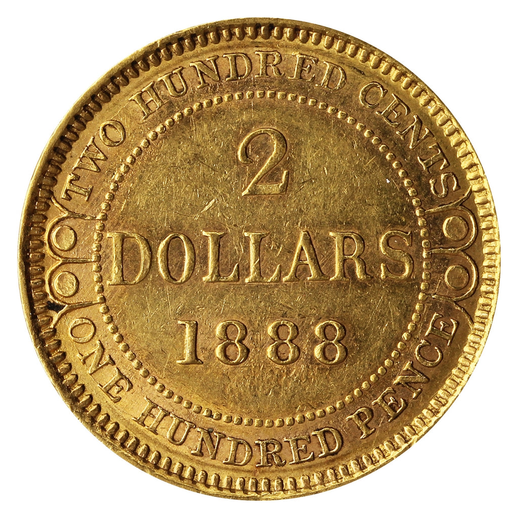 1888 Newfoundland Obv. 3 Gold $2 EF-AU (EF45) $