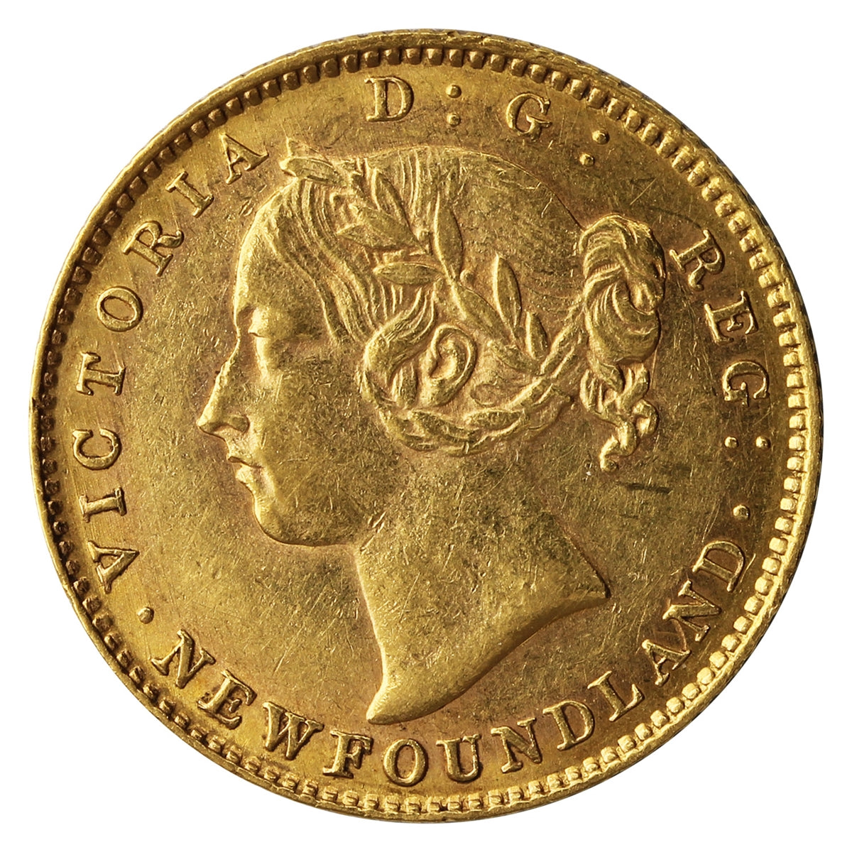 1888 Newfoundland Obv. 3 Gold $2 EF-AU (EF45) $