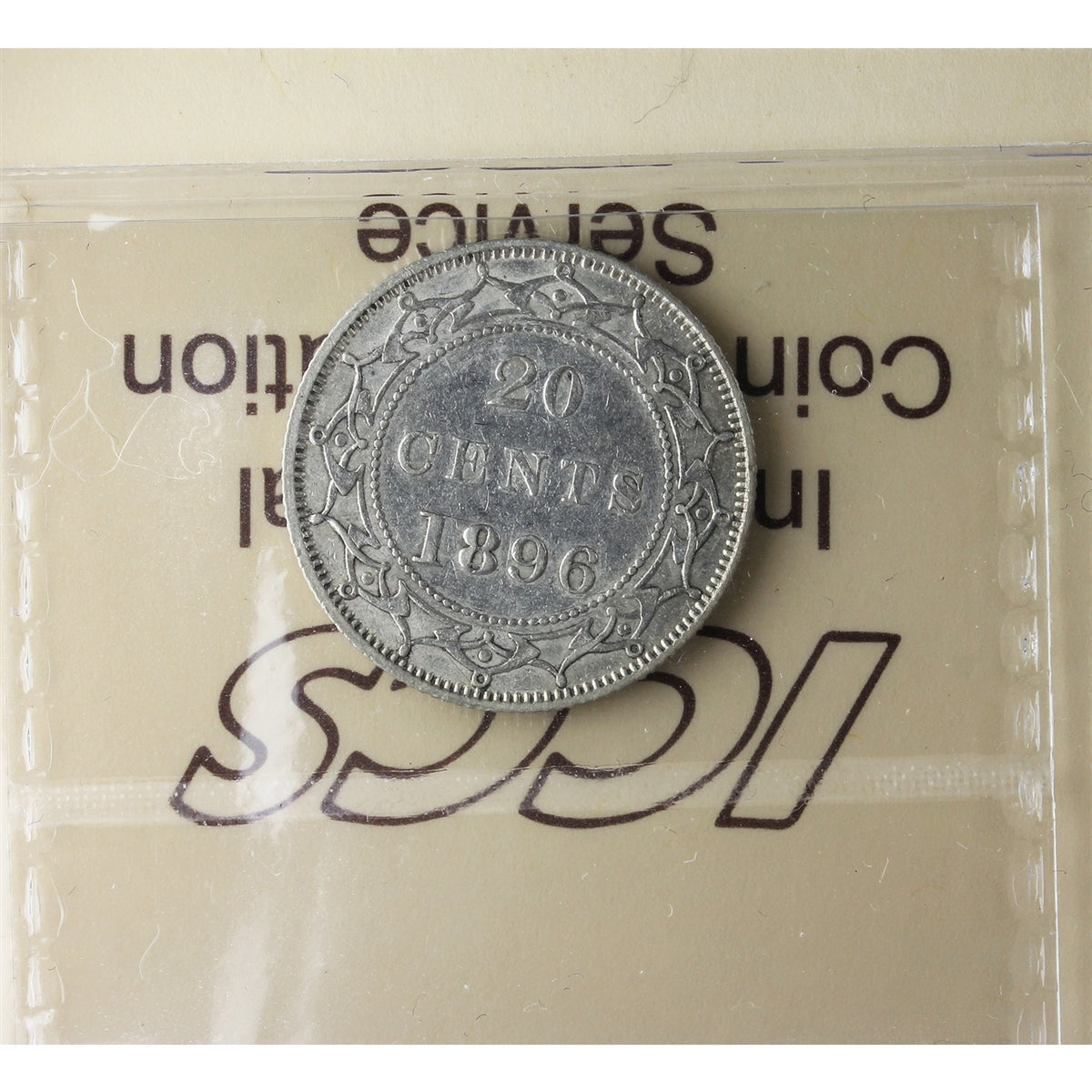 1896 Obv. 2 Newfoundland 20-cents ICCS Certified EF40