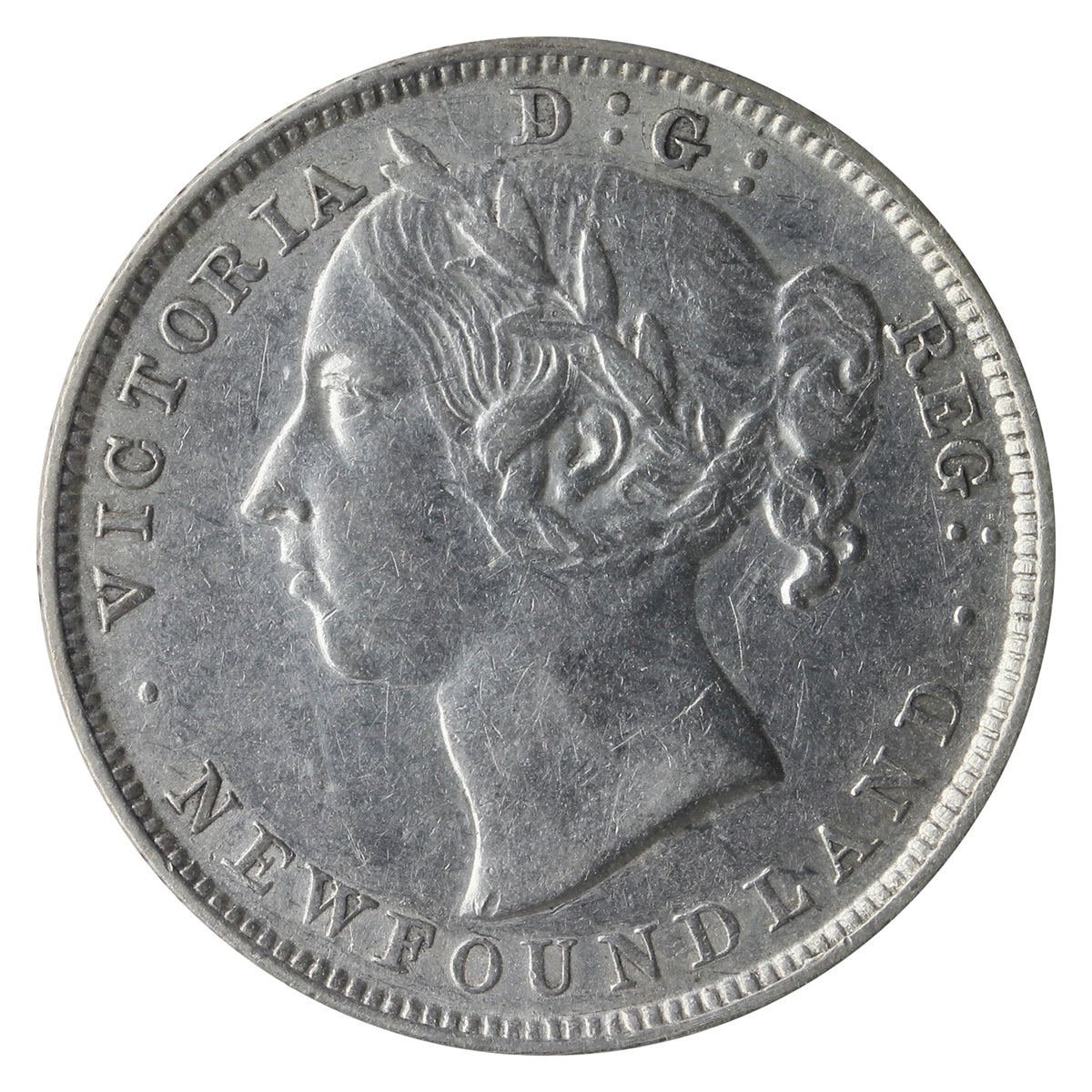 1896 Obv. 2 Newfoundland 20-cents ICCS Certified EF40