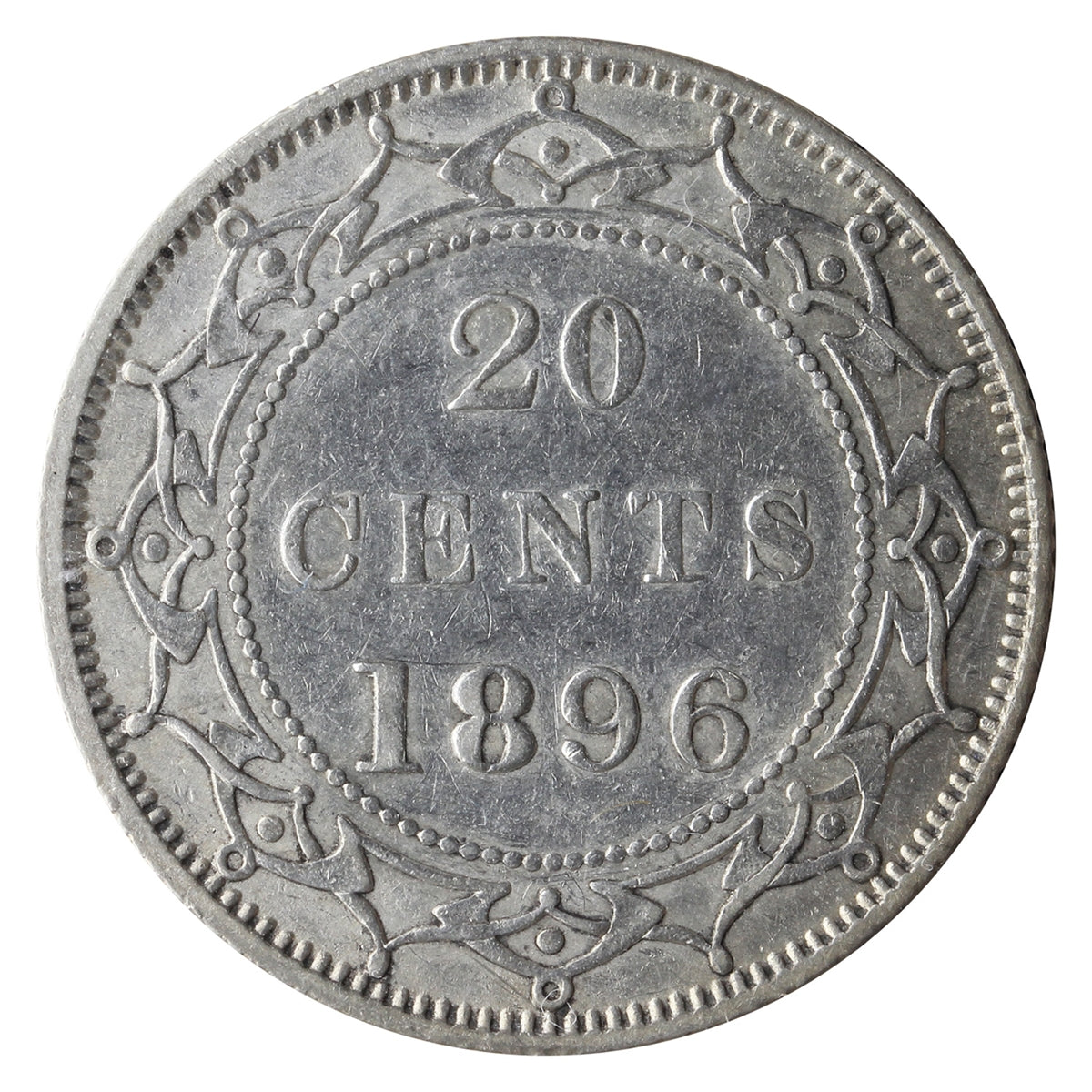 1896 Obv. 2 Newfoundland 20-cents ICCS Certified EF40