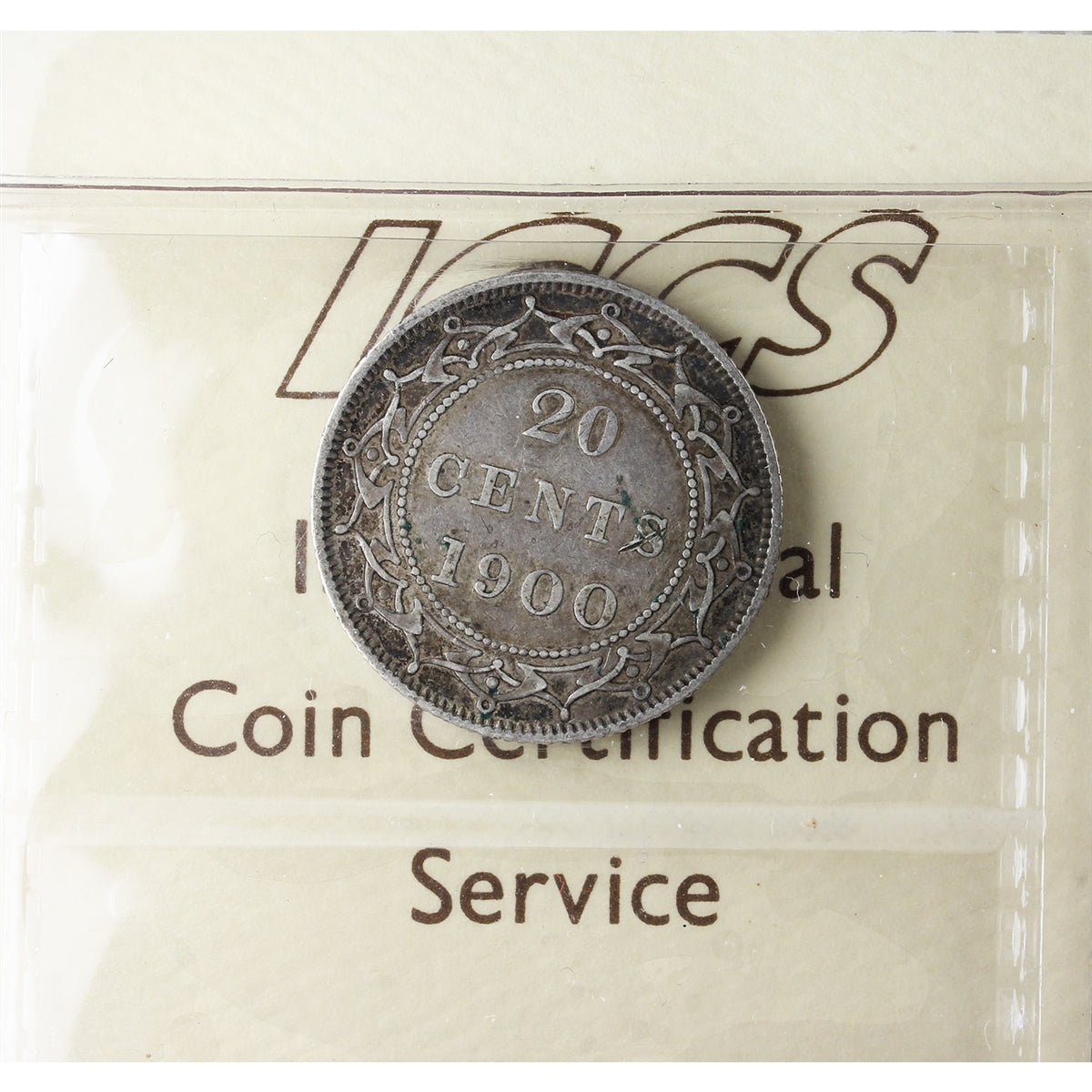 1900 Newfoundland 20-cents ICCS Certified VF30