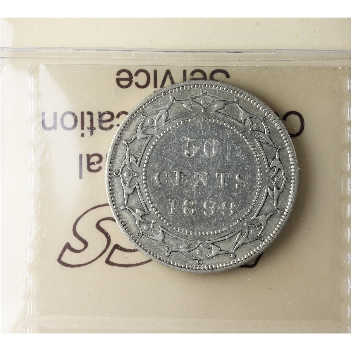1899 Wide 9's Newfoundland 50-cents ICCS Certified VF30