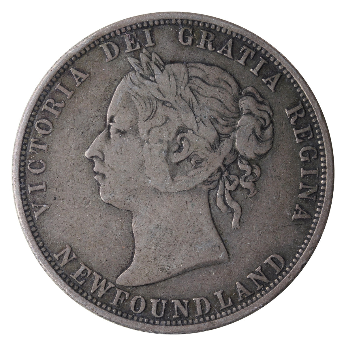 1885 Newfoundland 50-cents ICCS Certified F15