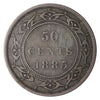 1885 Newfoundland 50-cents ICCS Certified F15