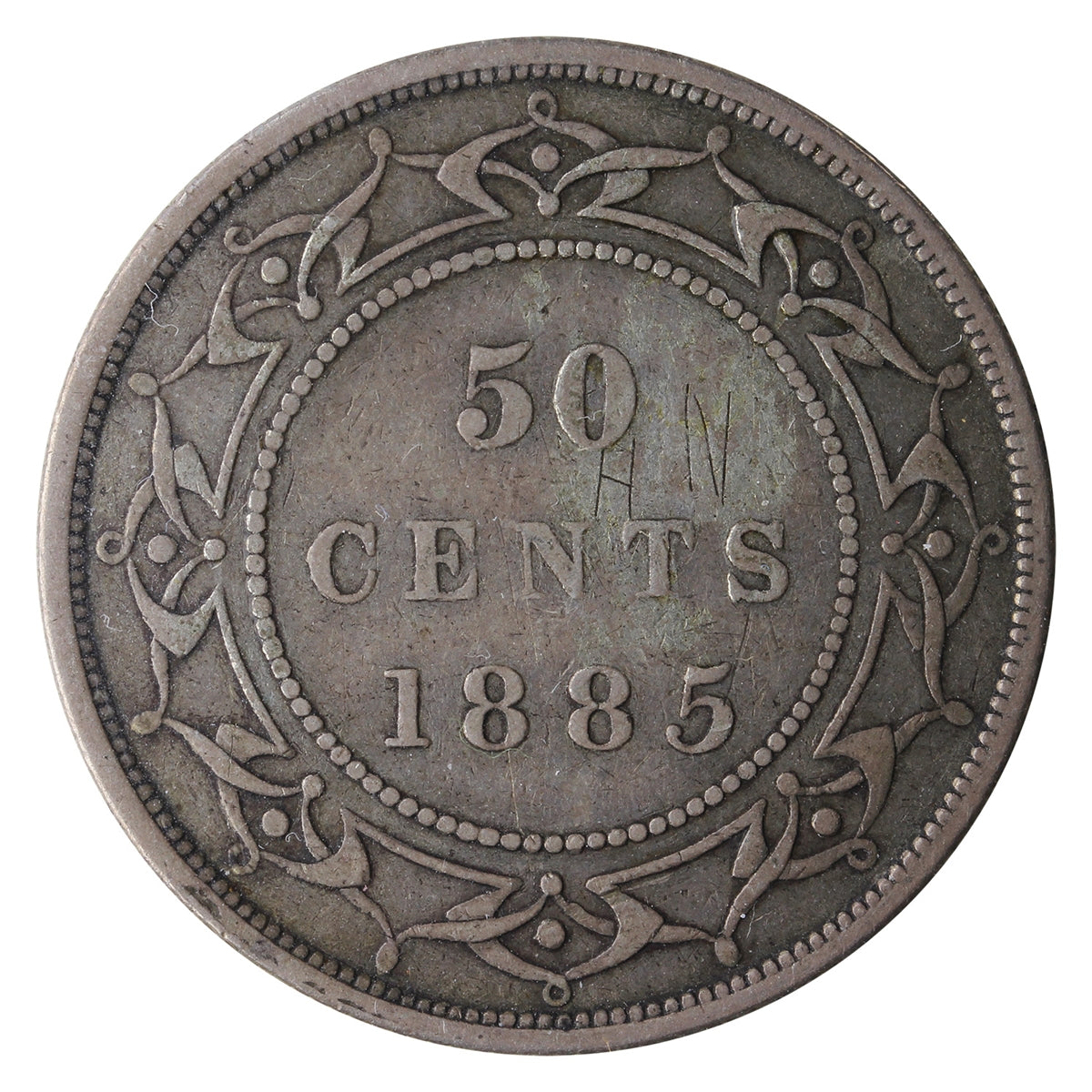 1885 Newfoundland 50-cents ICCS Certified F15