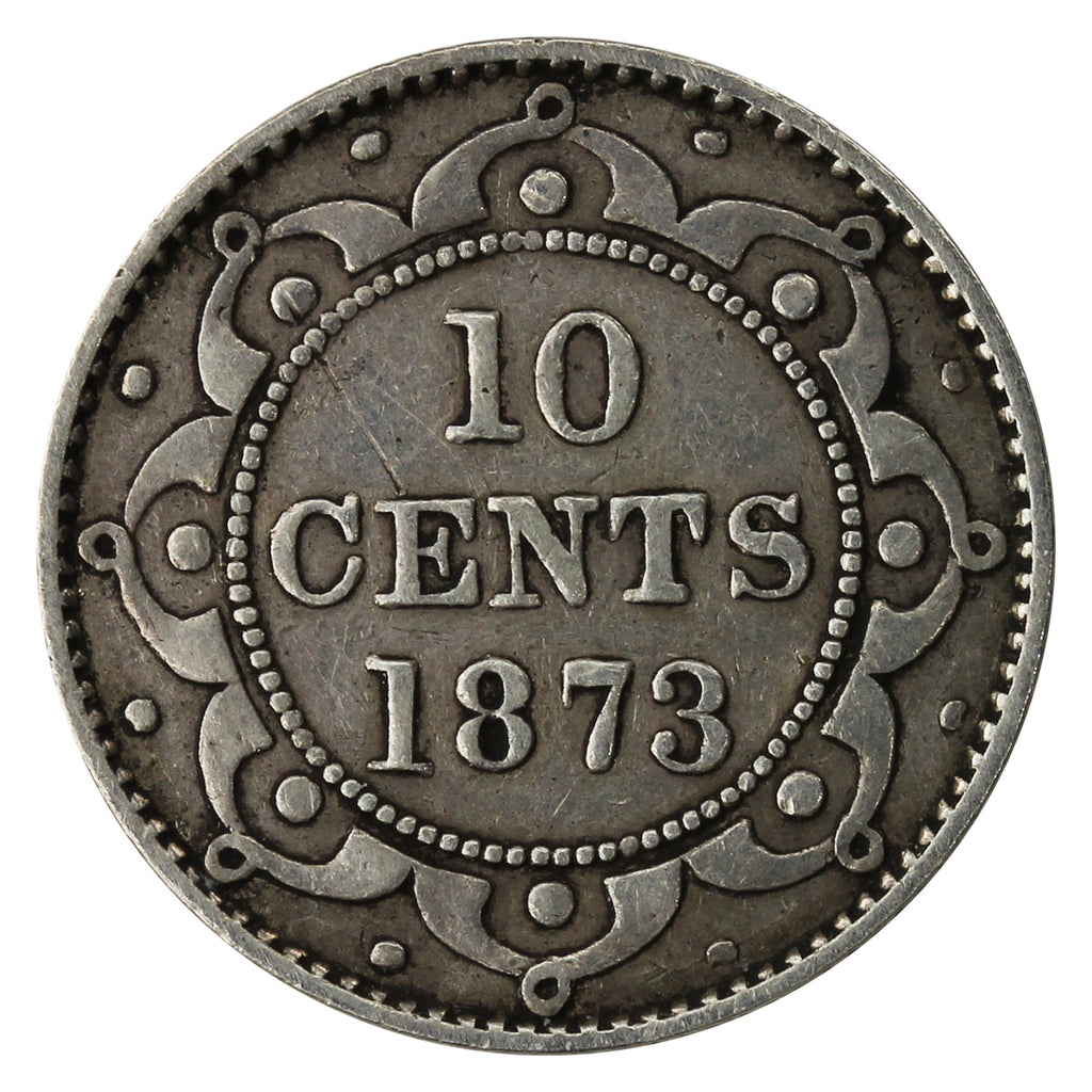 1873 Newfoundland 10-cents F-VF (F-15) $