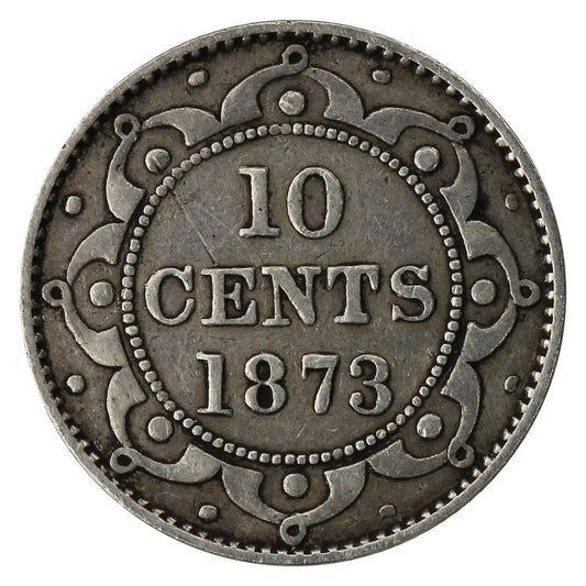 1873 Newfoundland 10-cents F-VF (F-15) $