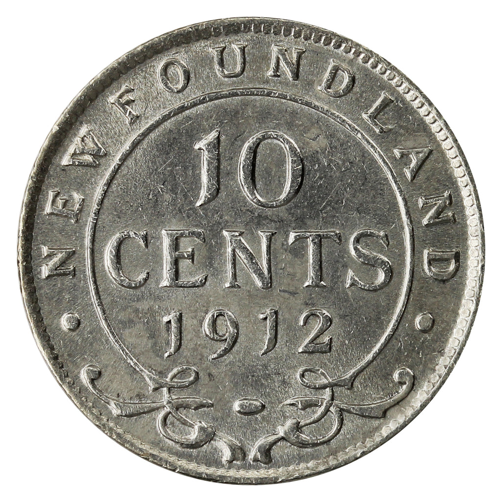1912 Newfoundland 10-cents AU-UNC (AU55) $