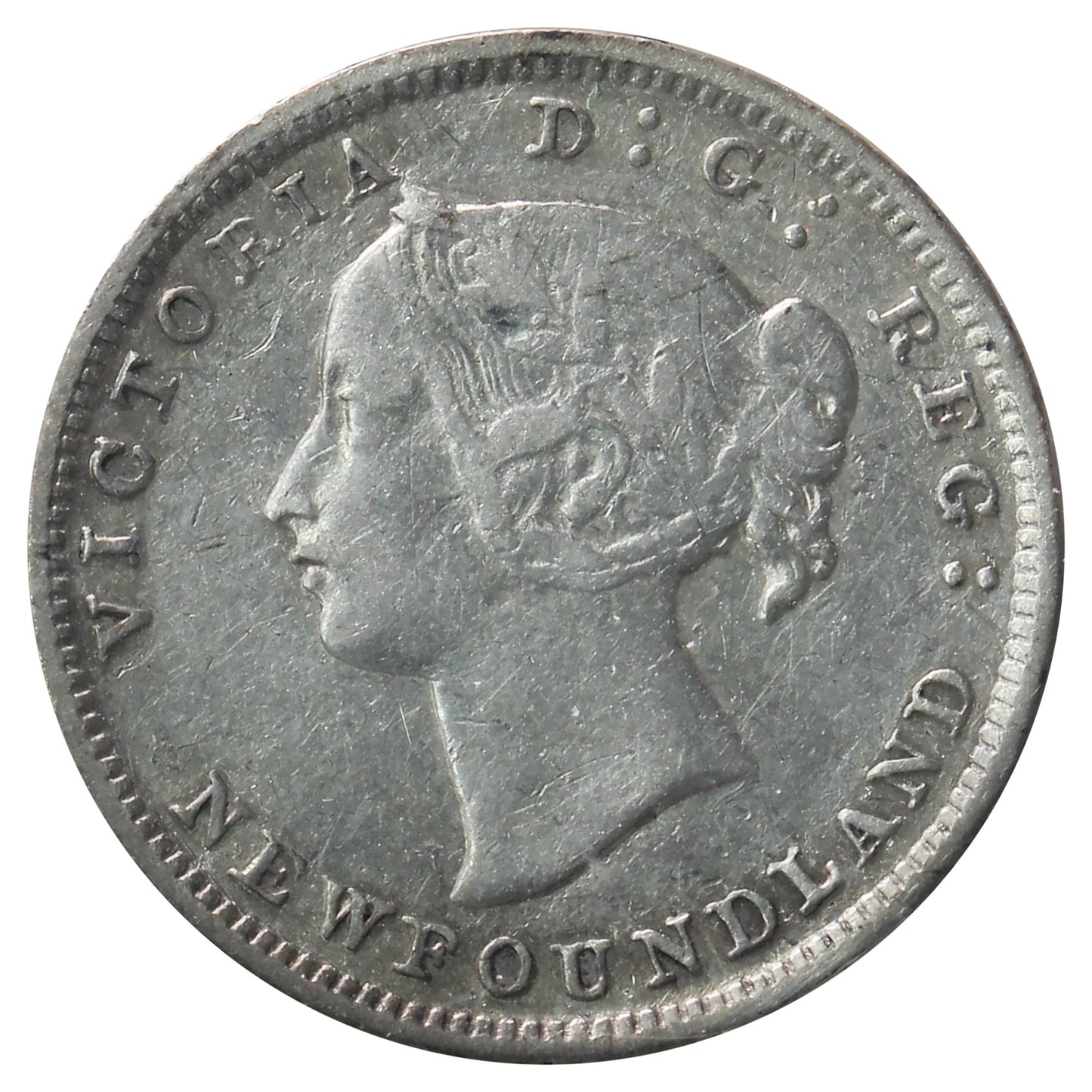 1880 Newfoundland 5-cents ICCS Certified F15