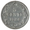 1880 Newfoundland 5-cents ICCS Certified F15
