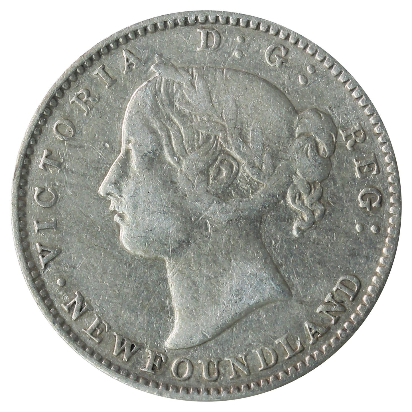 1870 Obv. 2 Newfoundland 10-cents ICCS Certified F-12