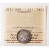 1890 Newfoundland 10-cents ICCS Certified VF-30