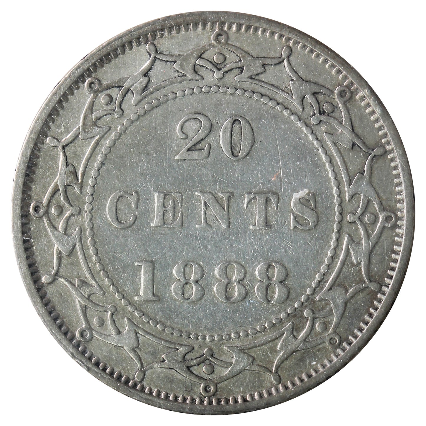 1888 Newfoundland 20-cents ICCS Certified VF-30