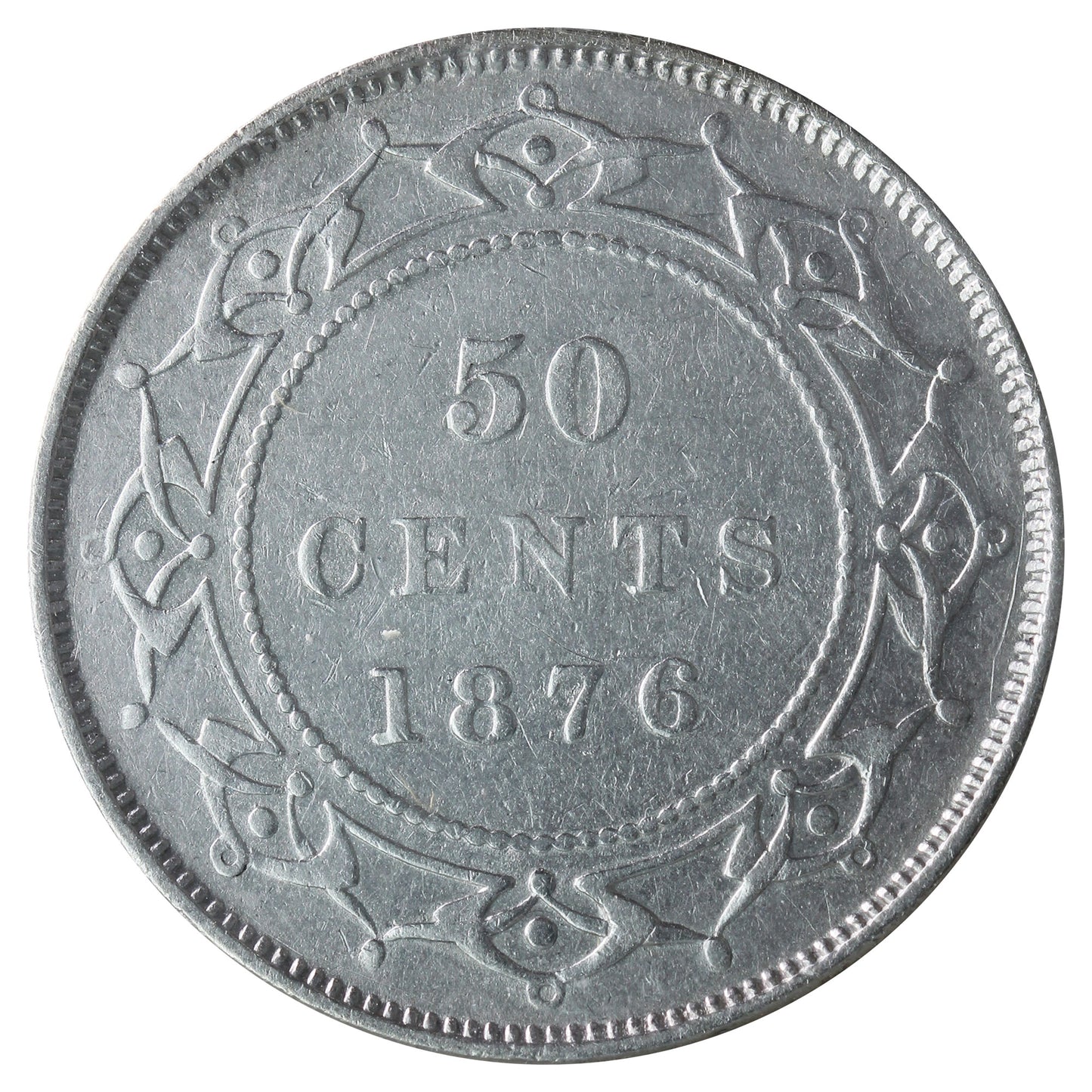 1876H Newfoundland 50-cents ICCS Certified VF20