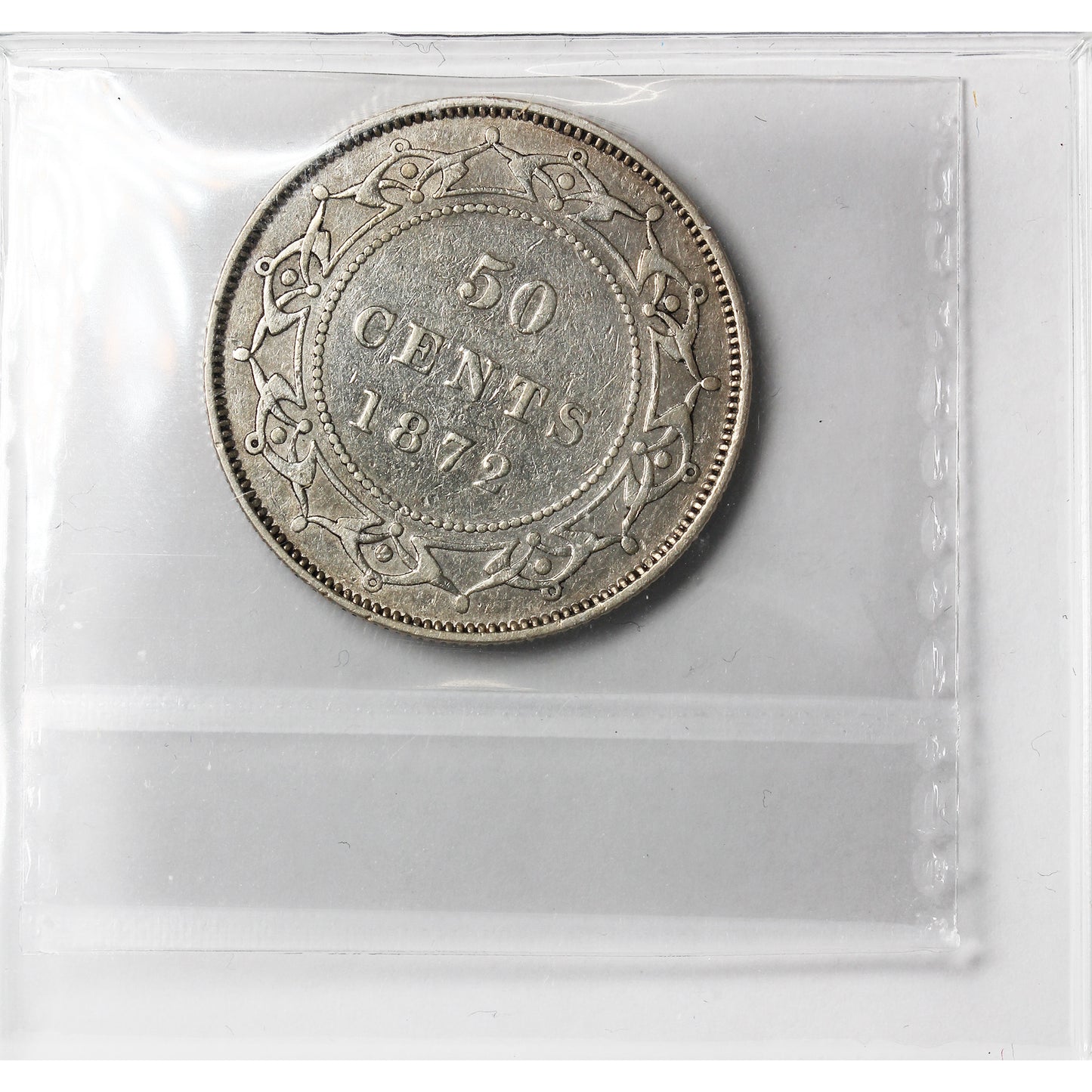 1872H Newfoundland 50-cents ICCS Certified VF20