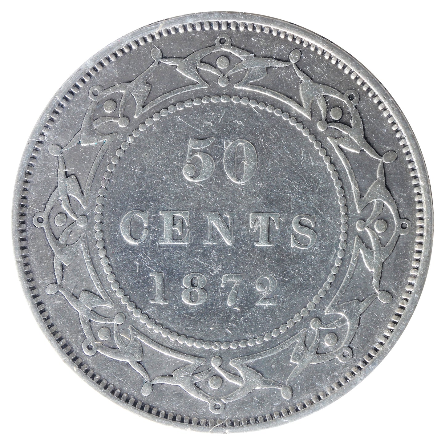 1872H Newfoundland 50-cents ICCS Certified VF20