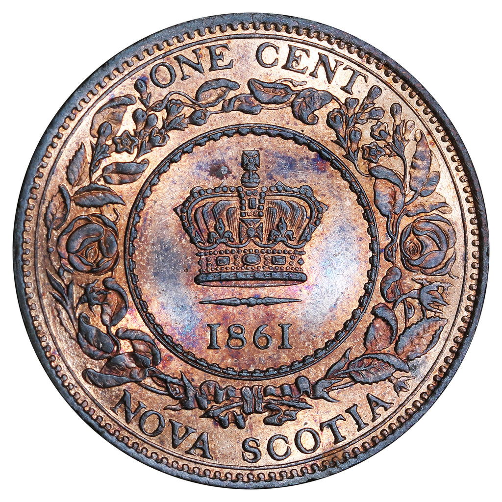 1861 Large Bud Nova Scotia 1-cent UNC+ (MS62) $