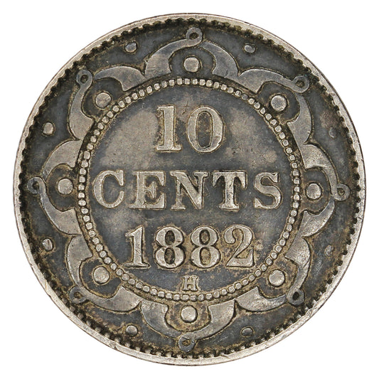 1882H Newfoundland 10-cents VF-EF (VF-30) $