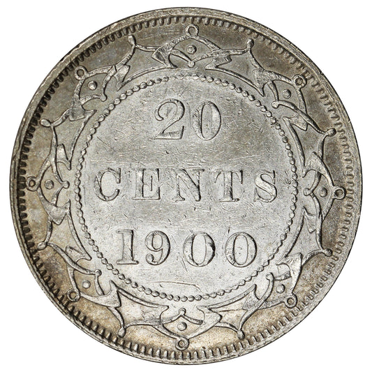 1900 Newfoundland 20-cents EF-AU (EF45) $