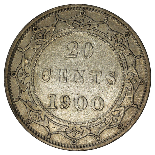 1900 Newfoundland 20-cents Extra Fine (EF40) $