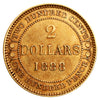 1888 Newfoundland Obv. 3 Gold $2 Extra Fine (EF40)