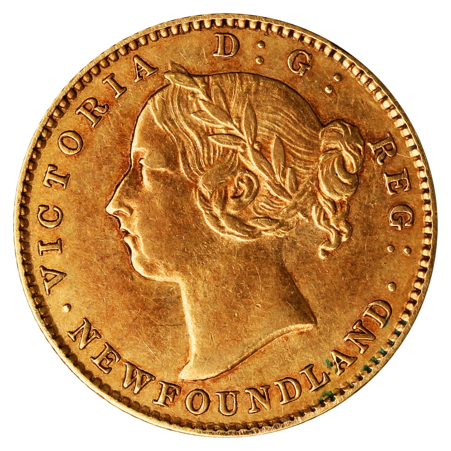 1888 Newfoundland Obv. 3 Gold $2 Extra Fine (EF40)