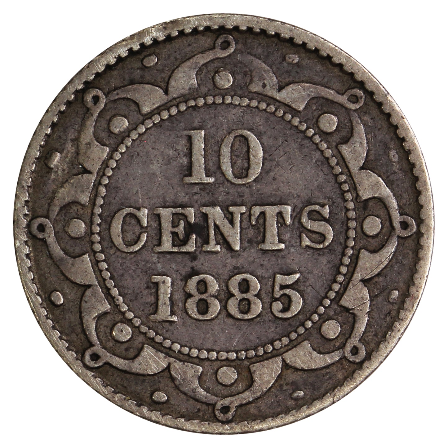 1885 Newfoundland 10-cents Very Good (VG8) $