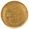 1872 Newfoundland $2 Gold AU-UNC (AU55)