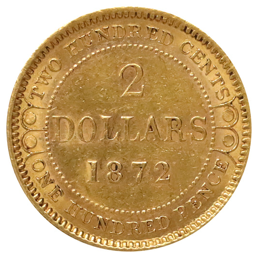 1872 Newfoundland $2 Gold AU-UNC (AU55)