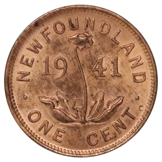 1941C Newfoundland 1-cent Brilliant Uncirculated (MS63) $