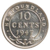 1947C Newfoundland 10-cents ICCS Certified MS60