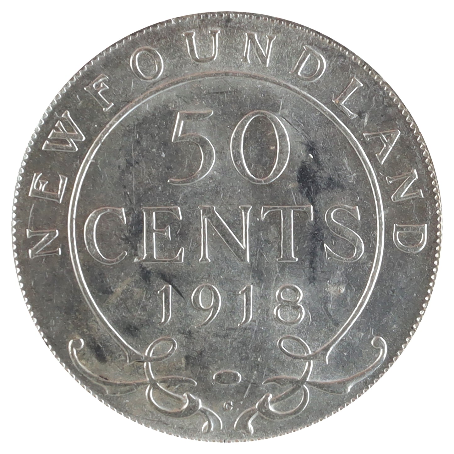 1918C Newfoundland 50-cents ICCS Certified MS60