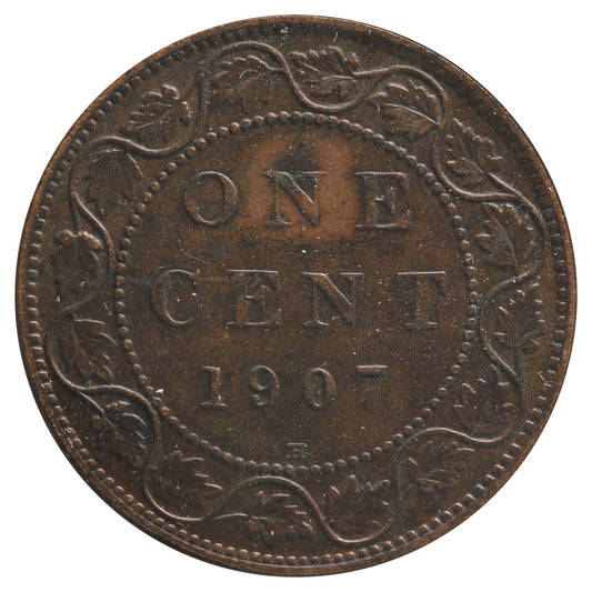 1907H Canada 1-Cent EF-AU (EF-45) Impaired