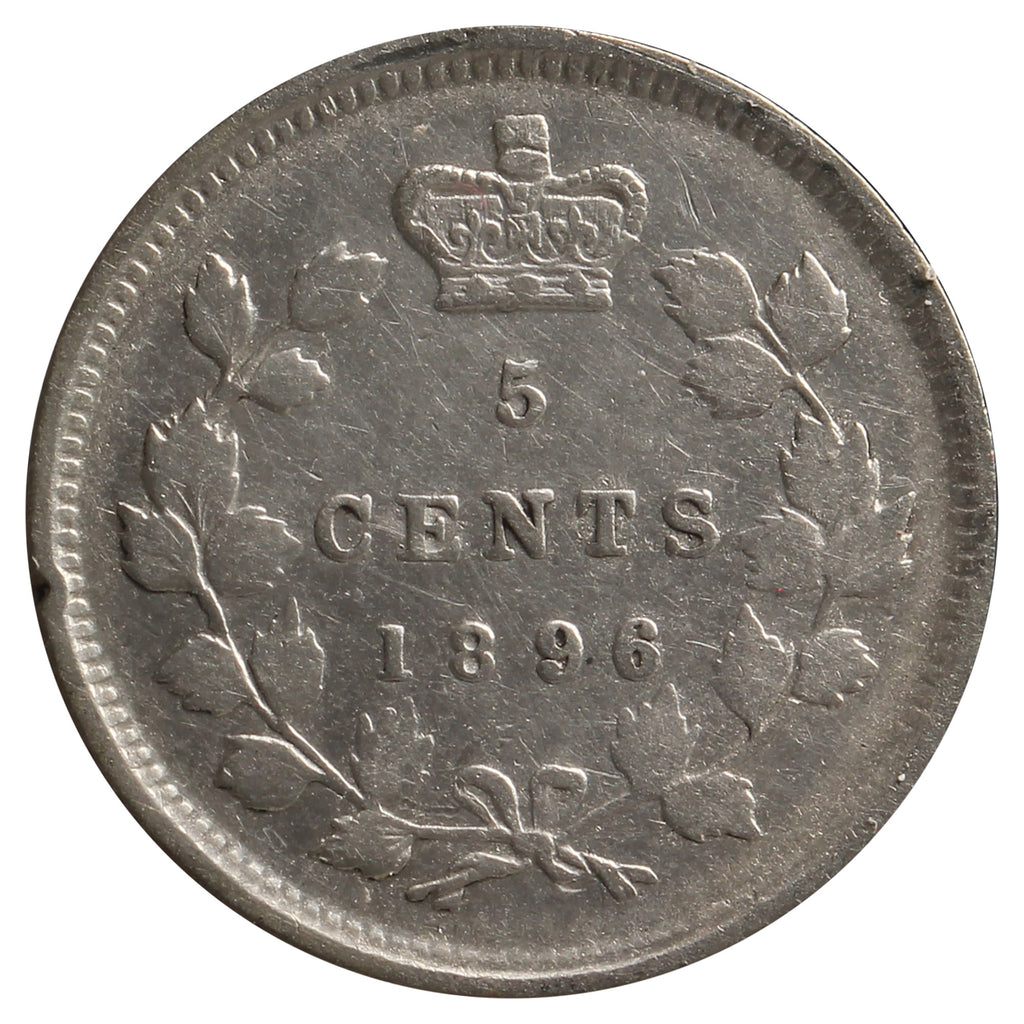 1896 Canada 5-cents Very Fine (VF20) Impaired