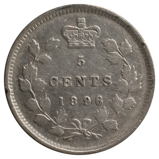 1896 Canada 5-cents Very Fine (VF20) Impaired
