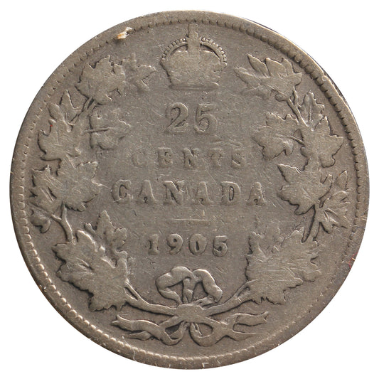 1905 Lamination Error Canada 25-cents Good (G-4)