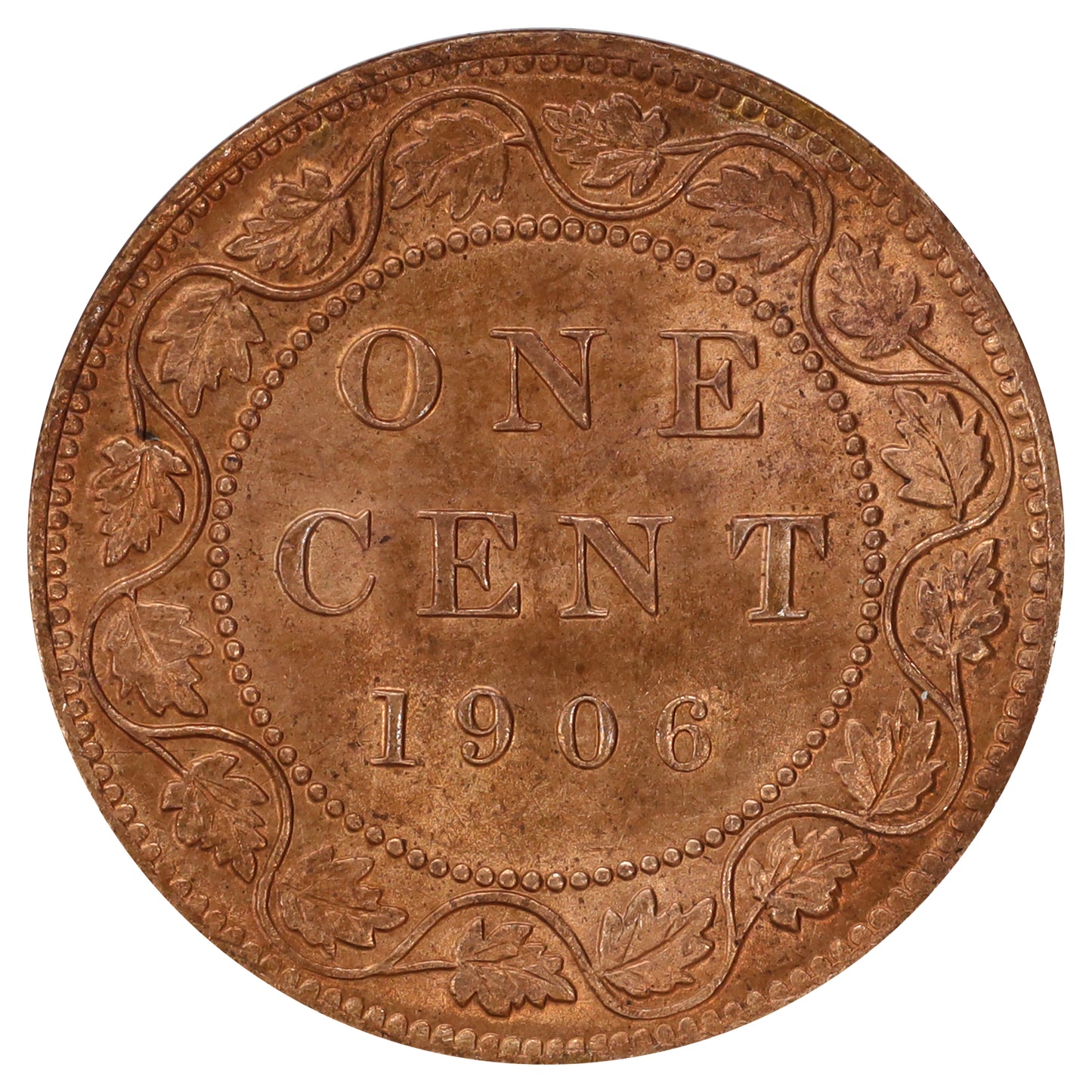 1906 Canada 1-cent Brilliant Uncirculated (MS63) Scratched, marks, or impaired