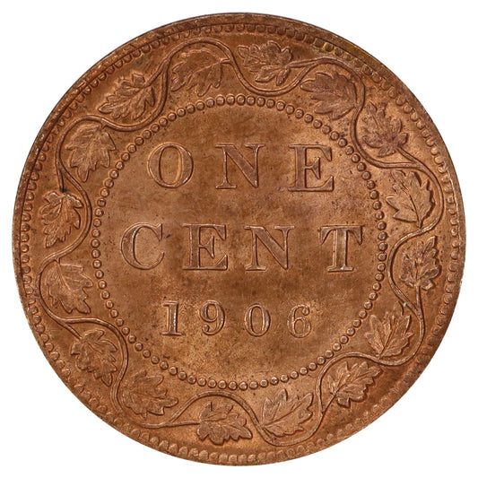 1906 Canada 1-cent Brilliant Uncirculated (MS63) Scratched, marks, or impaired
