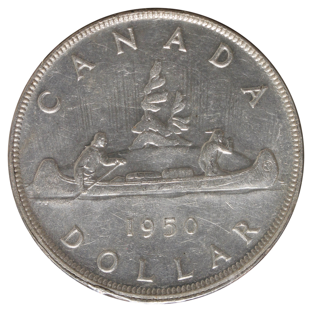 1950 Arnprior Canada Dollar AU-UNC (AU55) Scratched, Cleaned or Impaired.