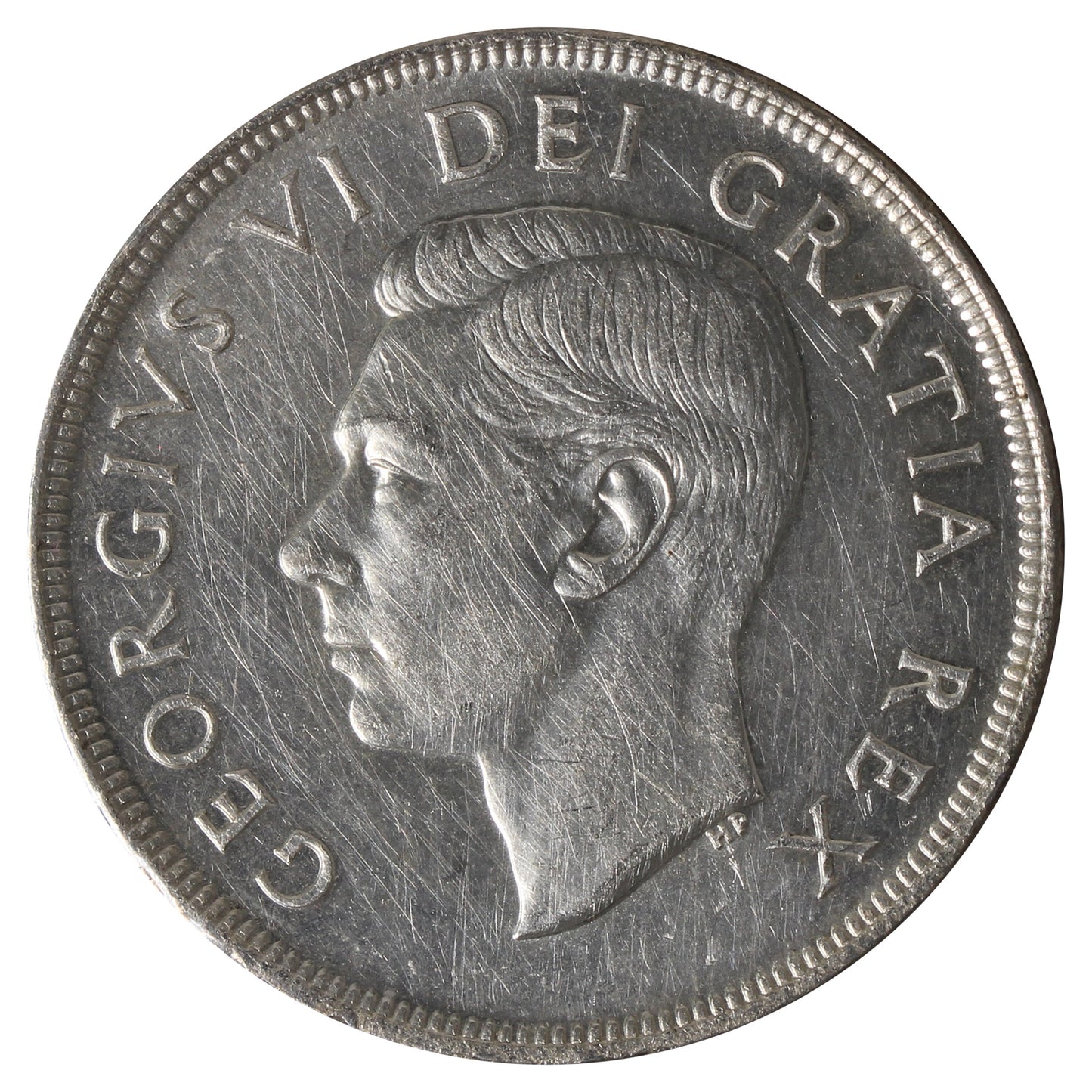 1950 Arnprior Canada Dollar AU-UNC (AU55) Scratched, Cleaned or Impaired.