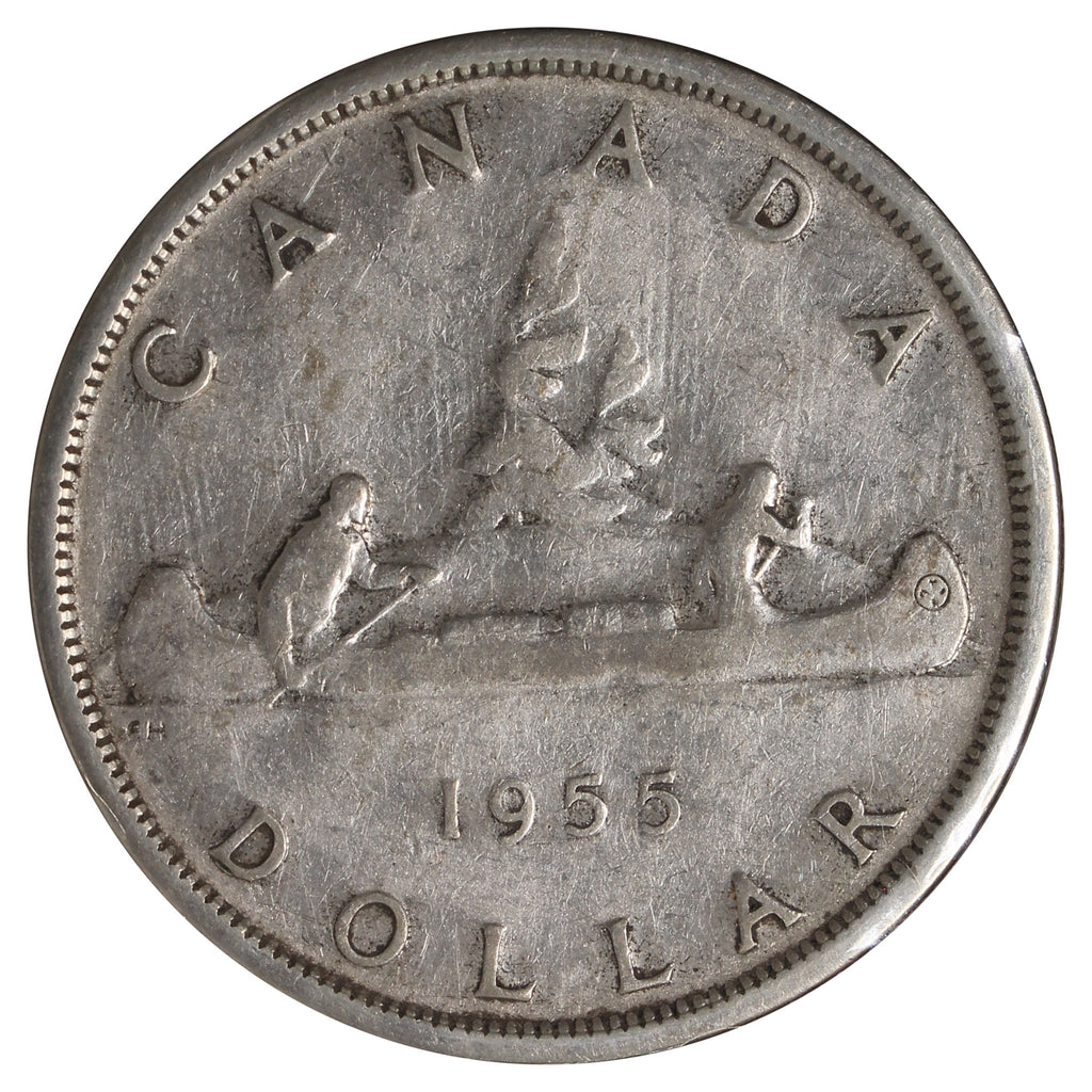 1955 Pocket Piece Canada Dollar Very Good (VG-8) Impaired