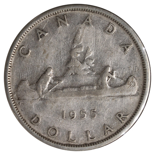1955 Pocket Piece Canada Dollar Very Good (VG-8) Impaired