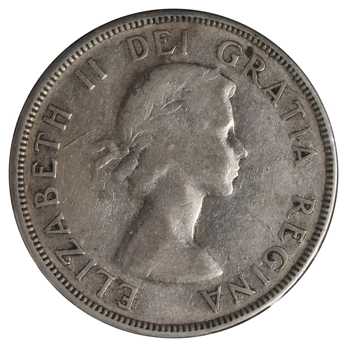 1955 Pocket Piece Canada Dollar Very Good (VG-8) Impaired
