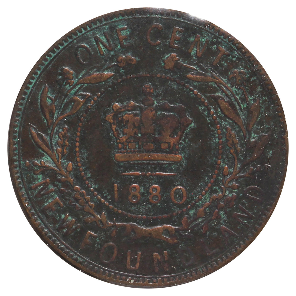 1880 Newfoundland R.O L.D 1-Cent F-VF (F-15) Impaired